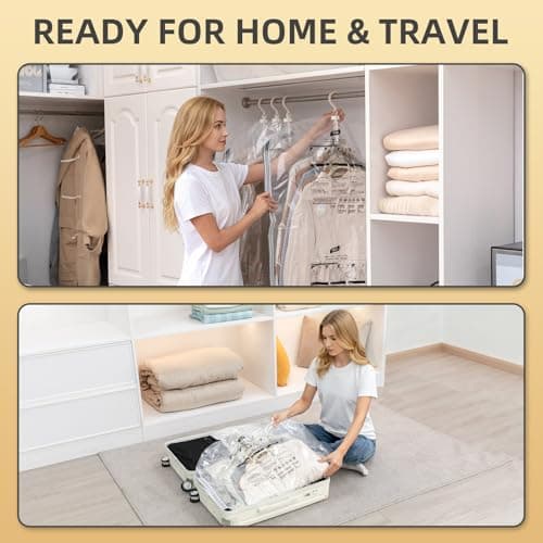 TAILI Hanging Vacuum Storage Bags, Vacuum Storage Bags for Coats, 4 Jumbo — view 6