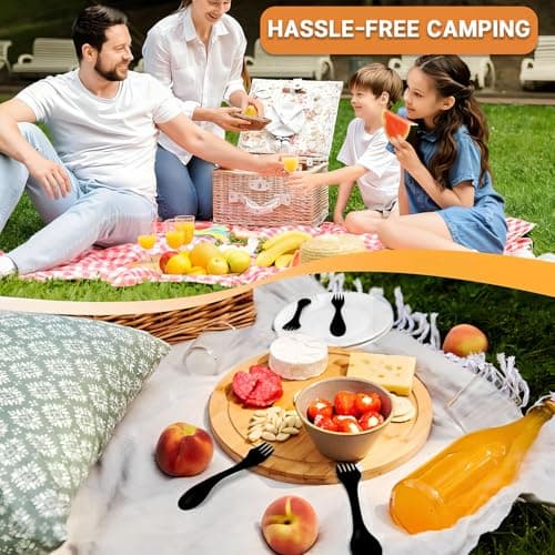 3 Pack Spork,3-in-1 Camping Accessories Knife Fork Spoon Set Dishwasher Available Reusable for Outdoor,Camping,Backpacking Hiking,Travel(Black) — view 6