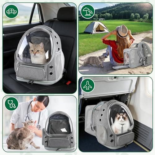 Wuciray Expandable Cat Carrier Backpack No Tools Required large Pet Carrier Backpack Suitable for Cats and Dogs Weighing up to 8KG Cat Bag with Inner Safety Hook for Travel Hiking Camping — view 5