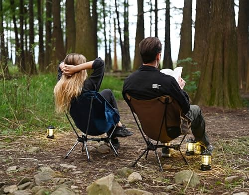 MARCHWAY Lightweight Folding Camping Chair with Spring Lock, Stable Compact Portable for Outdoor Camp, Travel, Beach, Picnic, Festival, Hiking, Backpacking (Khaki) — view 2