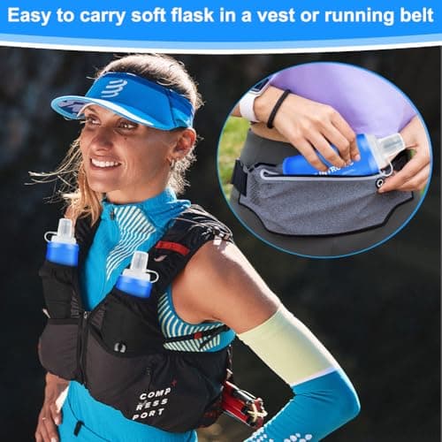 flintronic 2PCS Soft Flask TPU, 250ML Collapsible Water Bottle, Lightweight Soft Water Bottle for Unisex Hydration, BPA-Free, Leakproof Foldable Water Bottle for Running, Cycling, Climbing — view 6