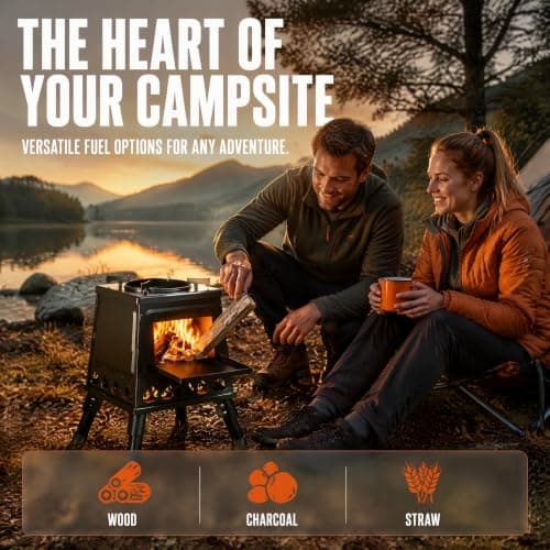 Rocket Stove Portable Wood Burning, Foldable Camping Stove for Backpacking — view 6