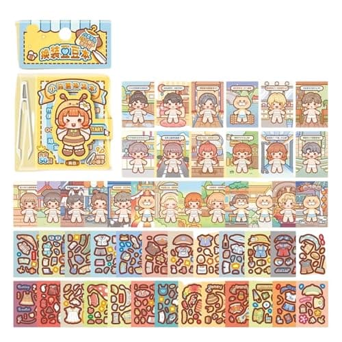 Educational Creative Dress Up Sticker Book with Multiple, Yellow — view 4