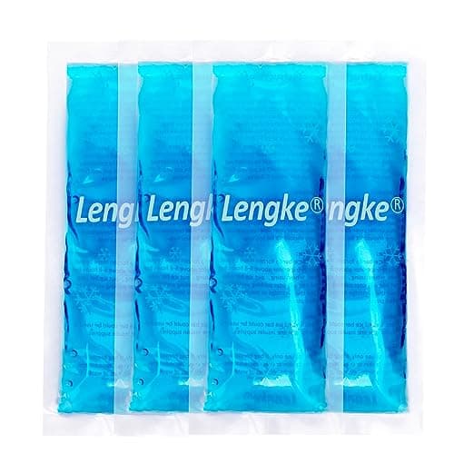 Leng Ke TSA Approved Ice Packs 4 Packs, IcePacks Reusable Ice Packs for Insulin Cooler Travel Case (4 Packs)