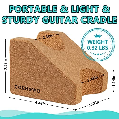 COENGWO Guitar Neck Rest, Guitar Neck Cradle Support Pillow String Instrument Luthier Cleaning Kit Tool for Guitar Workstation, Ukuleles, Violins, Banjos, Mandolins — view 6
