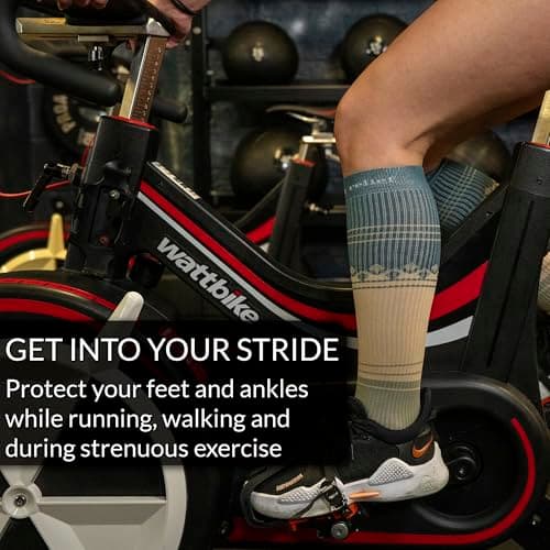 360 RELIEF Compression Socks for Women & Men - 15-20 mmHg Travel Flight Socks – Graduated Support - Ideal for Running, Cycling & during Maternity - S/M, Green with Laundry Bag — view 5