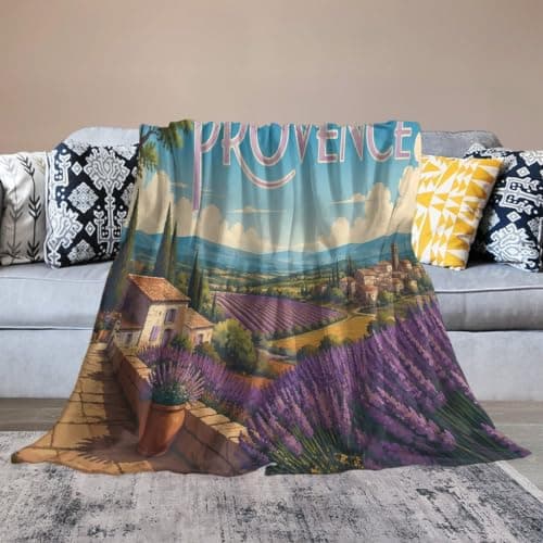 Provence Lavender Field Travel Cosy Home Blanket 40"x50" New Year Gift — view 4