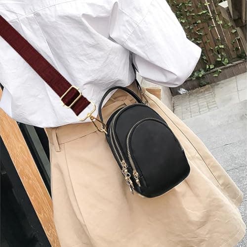 Adjustable Shoulder Strap for Bags Dark Burgundy Red, Bag Straps for Changing, Bag Strap Wide with Carabiner Gold, 80-130 cm Shoulder Strap Bag for Women, Shoulder Strap, Handbag, 3.8 cm, 1325 — view 4