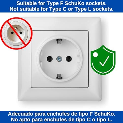 Sockets child protection for gluing, 10 pieces, suitable for Schuko sockets type F, in white, type F protection for gluing, outlet safety plug, connector child security, baby point lock set — view 5