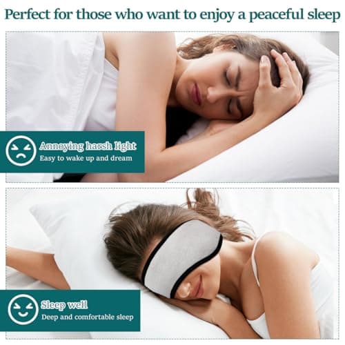 DEARMAMY Sleeping Ear Muffs Adjustable Fleece Ear Warmers for Sleep Soft Covers for Women and Adults Winter Travel Bedtime Muff Headband Grey — view 5