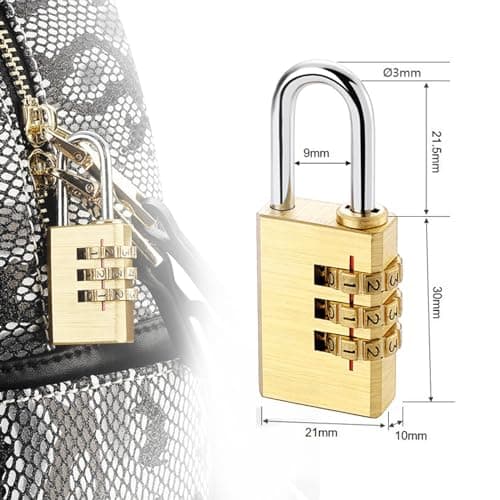 Combination Padlock - Padlock with Code 3 Digit Heavy Duty Security Padlock Luggage Lock for School Gym Locker, Shed, Cabinet, Tool Box — view 2