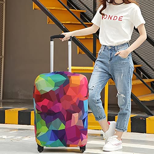 Explore Land Travel Luggage Cover Suitcase Protector Fits 23-26 Inch Luggage (Geometry, M) — view 6