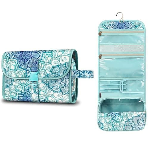 FINPAC Portable Toiletry Travel Wash Bag, Large Hanging Makeup Organiser