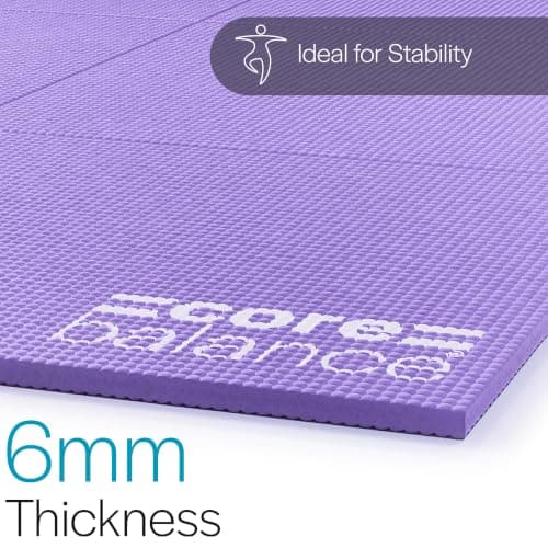 Core Balance Foldable Travel Yoga Mat, Purple — view 4