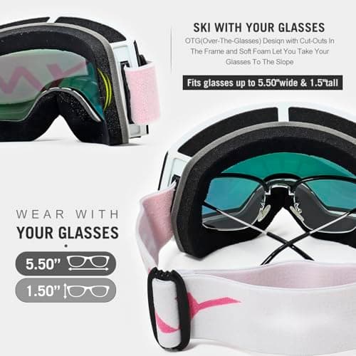 FMY OTG Ski Goggles,Snowboard Goggles for Men,Women & Youth Anti Fog — view 6