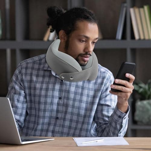 U Shaped Neck Pillow Magnetic Buckle Sleep Masque — view 3