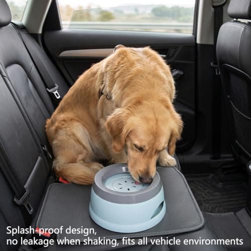 Anti-Overflow Slow Drinking Dog Bowl, Portable Travel Dog Water Bowl — view 6