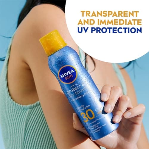 NIVEA SUN Protect & Dry Touch Refreshing Sun Mist Spray SPF30 (200 ml), Water-Resistant Sun Spray, Immediate Protection Against UVA/UVB Rays, Sunburns, Premature Ageing — view 4