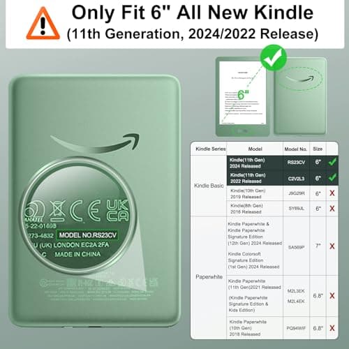 MoKo Case for 6" Kindle Basic 11th Generation (2024/2022), Agave Green — view 2