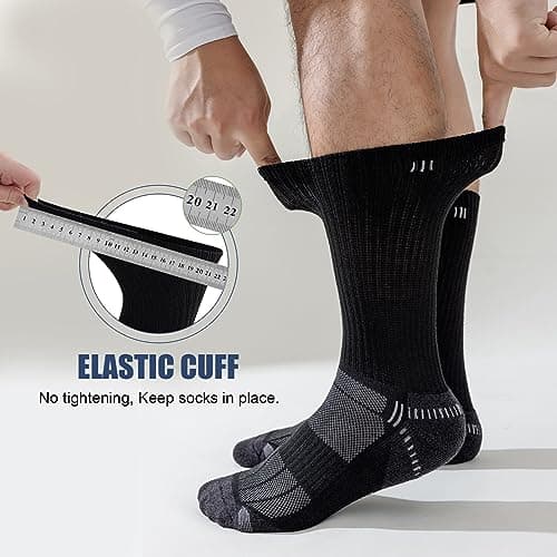 Cirorld Cushioned Mens Socks, 5 Pairs Breathable Walking Socks — view 5