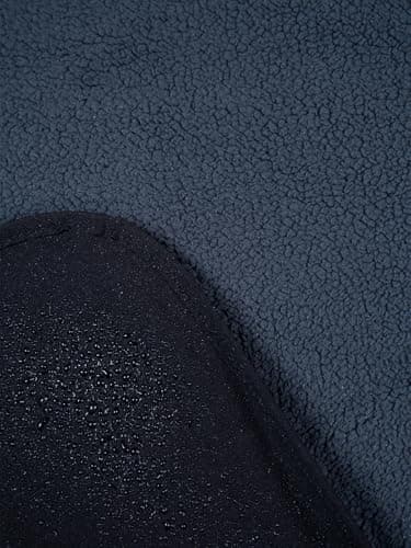 Two Bare Feet Sherpa Lined Waterproof Beach Travel Blanket – Warm, Cozy, Windproof Outdoor Blanket for Camping, Picnics, Hiking & Beach Days – Portable & Lightweight (Black/Charcoal, 145cm x 145cm) — view 2