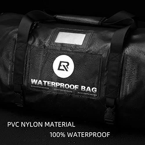 ROCKBROS Multifunctional Motorcycle Saddle Bag 100% Waterproof Travel Bag Tail Bag Luggage Roll with Shoulder Straps Saddlebags Black 40L — view 2