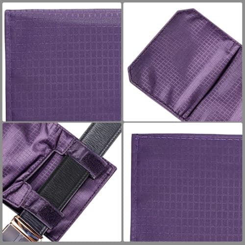 Mini Wallet Nylon Blocking Travel Pouch Anti-Theft Money Belt Bag (Purple) — view 6