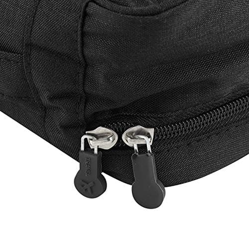 Aramox Travel Storage Bag Polyester Nylon Clothes Organizer 24.5x18x10cm Multiple Grid Portable Storage Box for Travel Dorm Underbed Winter Clothes Accessories (Black) — view 4