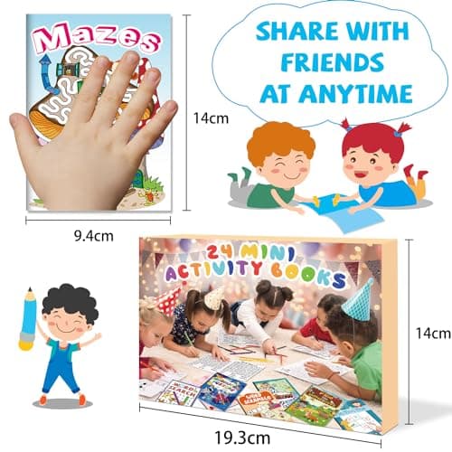 Kalysky 24 Pack Activity Book, Mini Activity Books for Kids Party Favours — view 2