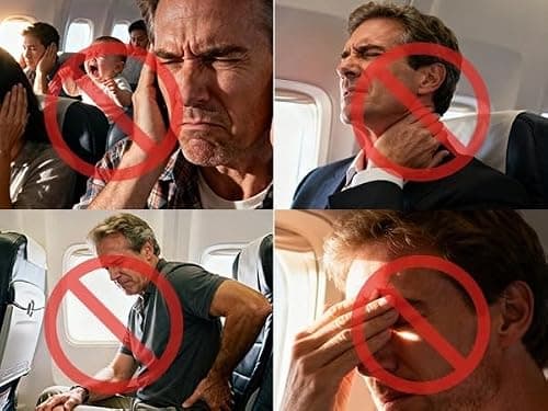 Portable Ultimate Comfort Set for Plane Sleep Kit at Plane Inflatable Travel Pillows Foot Rest Hammock Eye Mask Ear Plugs for Airplane Essentials for Seat Airplane Gadgets for Sleep Comfort (F) — view 6