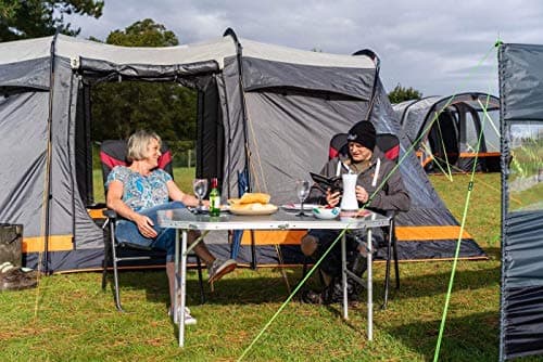 OLPRO Orion 6 Berth Family Camping Tent, 5,000mm Waterproof Tunnel Tent with Sewn-In Groundsheet, 2 Bedroom Compartments, Steel Leg Poles, Canopy Poles, Cable Entry Point, 5.5 x 2.4 x 2 m — view 4