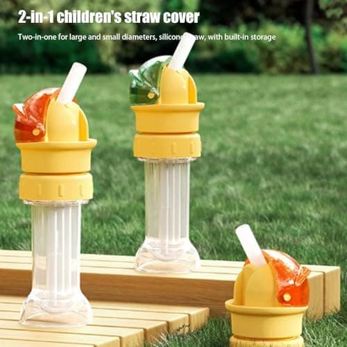 2 Pieces Water Bottle Top Adapter, Beverage Water Bottles Straw Lid, Universal Bottle Spout Adapter, 11.6x5.2cm, For Most Standard Bottles Toppers For Children Boys And Girls. — view 4