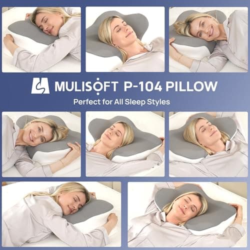 MULISOFT Memory Foam Pillow, Cervical Pillow, Neck Pillow, Ergonomic Pillow — view 4
