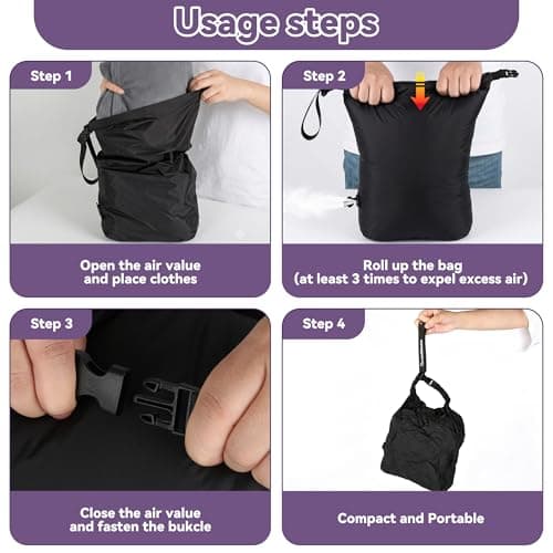 Travel Laundry Bag, Vacuum Compression Dirty Clothes Travel Bag (1pcs) — view 4