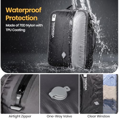 Tavoxda 23L Vacuum Bags for Travel with Wireless Electric Pump-1 Pack+Pump — view 3
