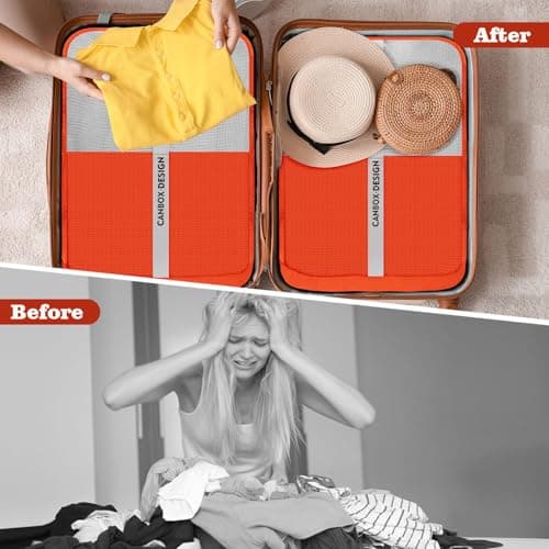 CANBOX Compression Packing Cubes 2 Pcs Set, Expandable Luggage Organizers — view 5