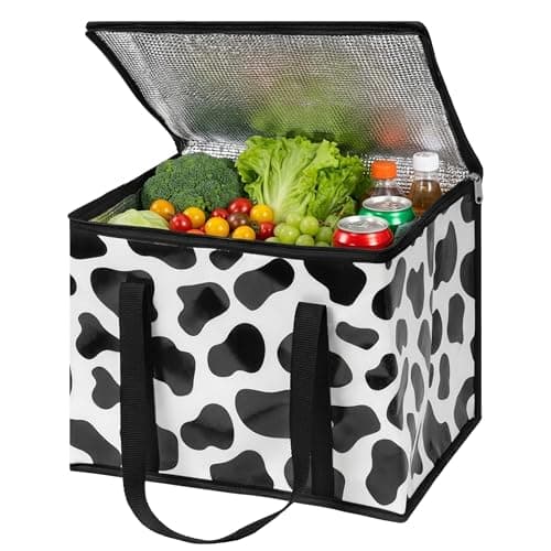 GwaOery Cooler Bag 40L Insulated Picnic Thermal Food Delivery Bag (White)
