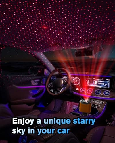 WHATOOK Retractable Car Charger Adapter: 4 in 1 Cigarette Lighter with Starry Sky LED,66W Fast USB C Mobile Phone Automobile Charger, Ford Fiesta Car Accessories Gadgets Gifts for Men Women Christmas — view 6