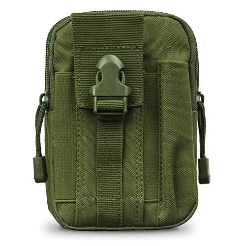 ZhaoCo Tactical Molle Pouch, Compact Utility Belt Pouch Military Army EDC Pouch Waist Bag Fanny Packs for Sports Hiking Camping - Army Green — view 2