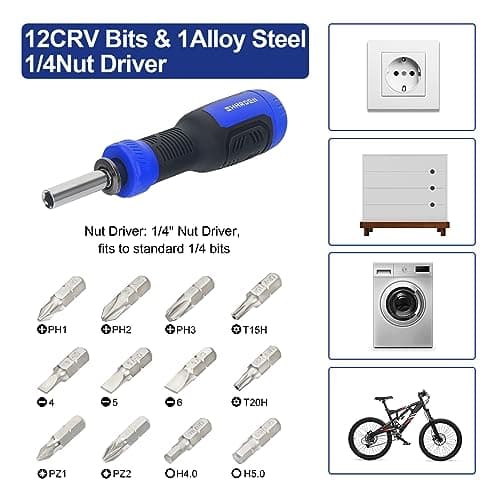 SHARDEN Multibit Screwdriver Adjustable Extension 13-in-1 Screw Driver — view 3