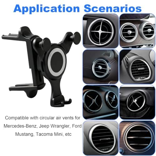 Car Phone Holder for Mercedes Benz A B C E S Mini Cooper Audi A1 TT Q2 MK2 — view 5
