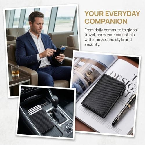 PowerTravel Men's Wallet Credit Card Holder, RFID Blocking, 8 Card Capacity — view 6