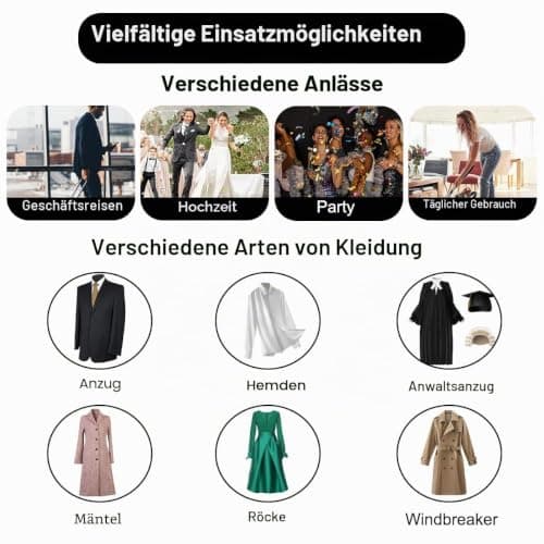 2 Pack Garment Bags 60x120cm, Suit Covers with Shoe Bag for Travel, Home — view 6