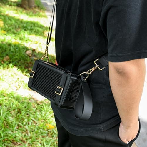 HTU PU Travel Carrying Strap Case with Adjustable Shoulder Strap Protective Speaker Cover for Marshall Middleton Speaker — view 6