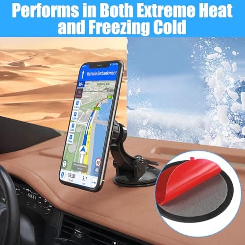 Apojgitn 3PCS Car Dashboard Pad, 3.15‘’ Strong Adhesive Picky Pad for Phone, Sticky Suction Phone Mount for Car Dashboard, GPS Dash Cams Vacuum Holders — view 4