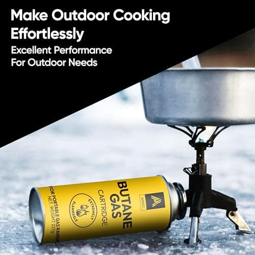 Aspect Camping Gas, Canisters for Camping Stove, Butane Gas Perfect Suitable for Portable Stove, BBQ, Gas Heaters, Blow Torches Safe and Secure Bottle (Pack of 8) — view 6