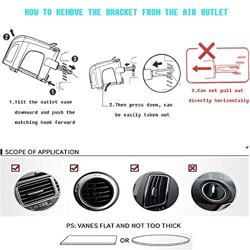 Tawveml UMISKY Car Cup Holder Mount, 2 in 1 Adjustable Smart Phone Mount Bracket Stand Cradle Car Air Vent Cup Holder for Hot Drinks Compatible with Most Vehicles (Red&Black) — view 5