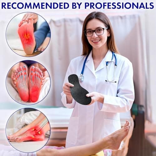 Carbon Fibre Orthotic Insoles – Rigid Carbon Plate Shoe Inserts for Forefoot Support & Stiff Toe Comfort, Lightweight Stability Insoles for Men Women Running Hiking (UK 6) — view 3