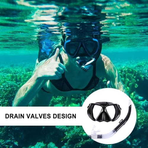 Adult Snorkel Kit Panoramic View Anti-Fog Swimming — view 3