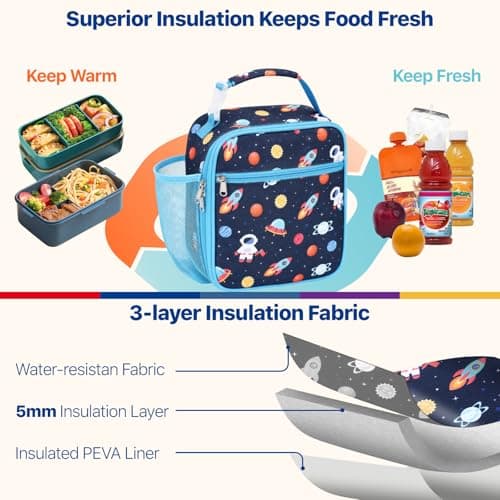Bagseri Kids Lunch Bag for Boys- Insulated Kids Lunch Box for School — view 3